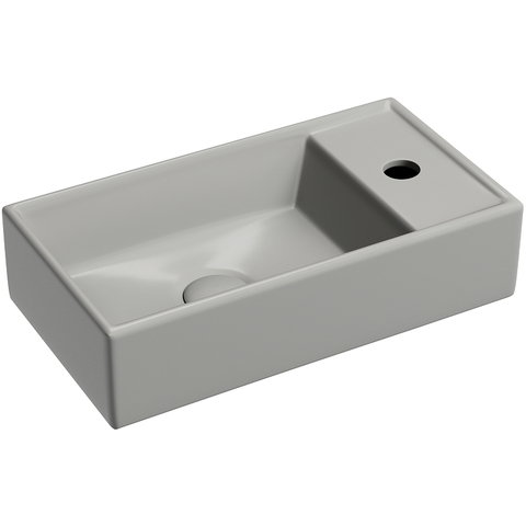 Ceramica Nova Element CN6051LMH Умывальник подвесной прямоугольный (чаша слева, отверстие под смеситель справа), 41.7x21.7, цвет: серый