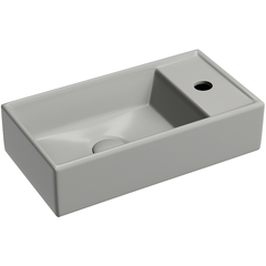 Ceramica Nova Element CN6051LMH Умывальник подвесной прямоугольный (чаша слева, отверстие под смеситель справа), 41.7x21.7, цвет: серый фото