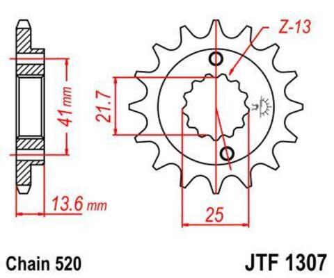 Звезда ведущая JTF1307 15RB