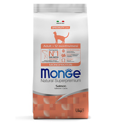 Сухой корм для кошек Monge Cat Speciality Line Monoprotein Adult, из лосося 1,5 кг