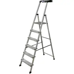 Стремянка Secury MultiGrip 6 ступени + пластиковое ведро Krause 126542