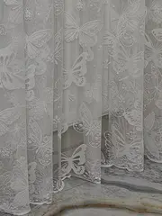 Тюль белая сетка Жаккард 250х300 см
