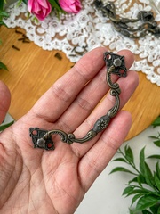 Ручка для шкатулки металлическая, цвет бронзовый, набор 4 шт.