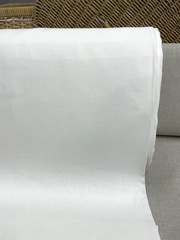 Широкий несмягченный полулен, цвет белый