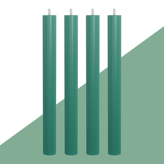 Набор из 4 декоративных свечей 2,3х26см SCANDYLAB Empire Dark green SL-EXL05