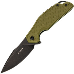 Фото Складной нож Mr.Blade Wyvern blackwash сталь AUS-8, рукоять Olive FRN