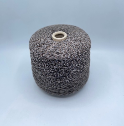 Бобинная пряжа (пр.Италия), 500м/100гр. 100% Шерсть, цвет-Коричнево-серое мулине, арт.34438