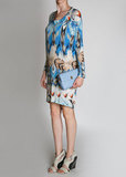 Клатч из кожи питона ROBERTO CAVALLI