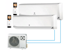 Мульти сплит система Electrolux на 2 комнаты (21+50 кв.м) HM FM