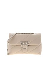 MINI LOVE BAG PUFF MAXI QUILT – creme silver
