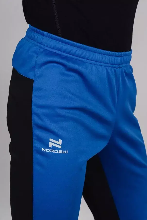 Мужской утепленный разминочный костюм Nordski Base true blue-lime - 12