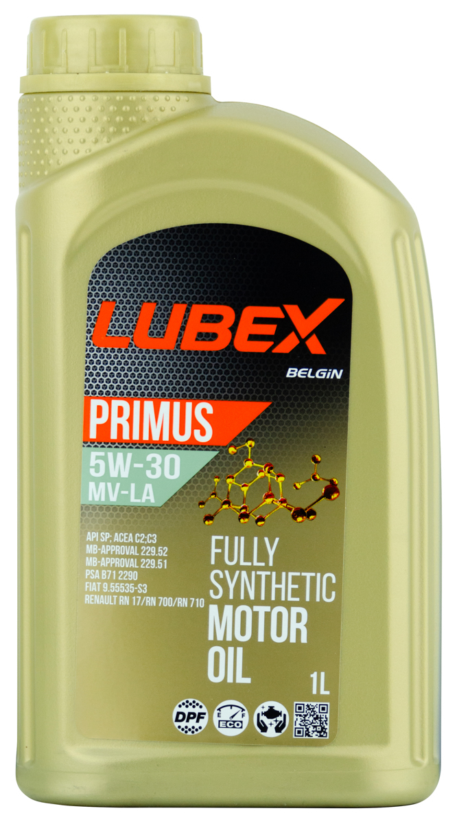 Моторное масло Lubex PRIMUS MV-LA 5W-30 синтетическое 1л