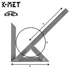 Угольник центровочный 300х180мм h=250мм Kinex 4062-3
