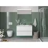 BelBagno UNO-MINI-900-2C-SO-BO База под раковину подвесная с фрезерованными ручками по всей длине фасада с двумя выкатн. ящ., Bianco Opaco,900x395x608