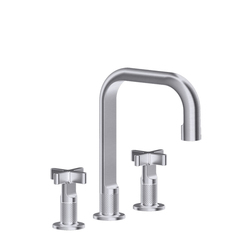 Gessi Inciso 58113#149 Смеситель для раковины на 3 отверстия с донным клапаном, излив 160мм, h=240мм, цвет: finox фото
