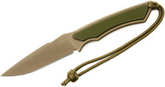 Фото Нож с фиксированным клинком Spartan Blades Phrike, сталь CPM-S35VN Flat Dark Earth, рукоять зеленый G-10, чехол песочный