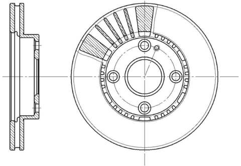 Диск тормозной вентилируемый G-brake  GR-02546