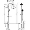Hansgrohe Croma 27135000 Душевая система с термостатом внешнего монтажа 110,1 см с верхней лейкой 16х16 см