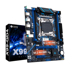 Материнская плата с процессором HUANANZHI X99-QD4 3.0, Socket2011-3, Xeon E5-2666v3, mATX, Retail, Socket2011-3, 4xDDR4, PCIe3.0, 3xM.2, GLAN, M.2 WiFi, 2xPS/2, 8xUSB2, 4xUSB3, CPU TDP 120Вт (HNZ-X99QD4-3.0-2666V3)
