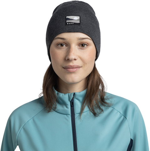 Картинка шапка вязаная Buff Knitted Lilon Long Grey Heather - 3