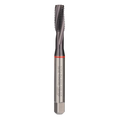 Метчик М10х1,5 (Машинный, винт.) DIN371 HSSEPM-TiALN 6h C/2-3P R15 100мм a=8,0 Volkel 36180