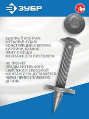 ЗУБР ДГМ, 60 x 4.5 мм, цинк, 10 шт, монтажный дюбель-гвоздь , Профессионал (3063-45-60)