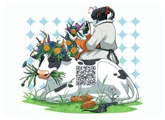 Открытка "Кибердеревня. Глаша и Киберкорова"