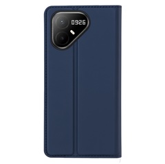 Чехол книжка из кожи синего цвета для Tecno Pova 8 Pro 5G, серия Skin Pro Series от Dux Ducis
