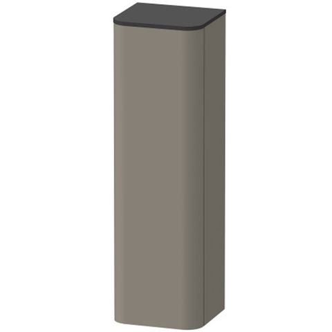 Duravit Happy D.2 Plus HP1261L9292 Пенал подвесной 1336x400x360мм 1 дверь, 3 стекл. полки, SX, цвет: stone grey satin matt (без топа)