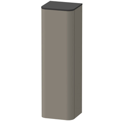 Duravit Happy D.2 Plus HP1261L9292 Пенал подвесной 1336x400x360мм 1 дверь, 3 стекл. полки, SX, цвет: stone grey satin matt (без топа) фото