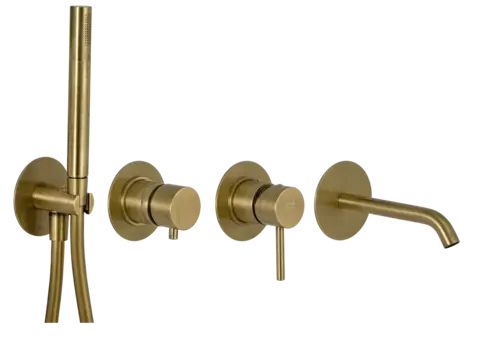 Remer X Style X96S03ROXXVO Смеситель для ванны с душевым набором, цвет: бронза
