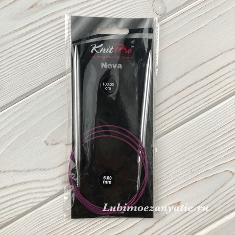 KnitPro Nova Metal круговые спицы 6 мм/100 см
