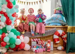 Шар ПД Фигура на подставке, Машинка новогодняя, 28
