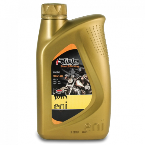 10W-40 Масло моторное полусинтетическое 4-х тактное eni i-Ride moto 1л 154696