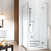 Roca Metropolis MP3416012M Дверь распашная 1600x1950, прозрачное стекло, профиль хром
