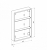 Art&Max Platino AM-PLA-600-800-1D-L-DS-F Зеркало-шкаф с подсветкой, цвет: белый