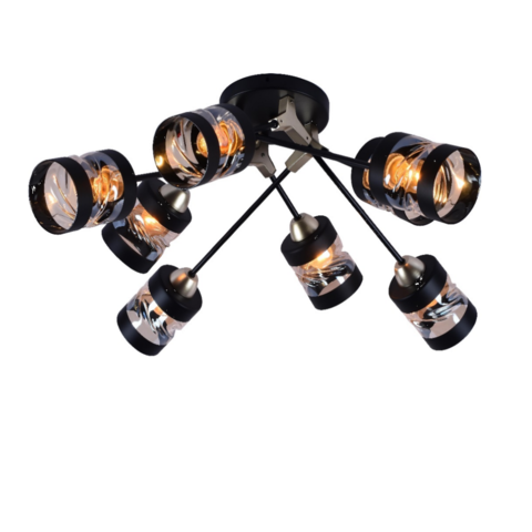 Потолочная люстра MX-1138/8 BK+GOLD