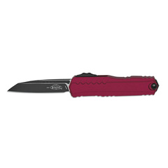 Фото Автоматический нож Microtech Cypher II S/E 1241-1MR, сталь M390MK, рукоять алюминий, бордовый/черный