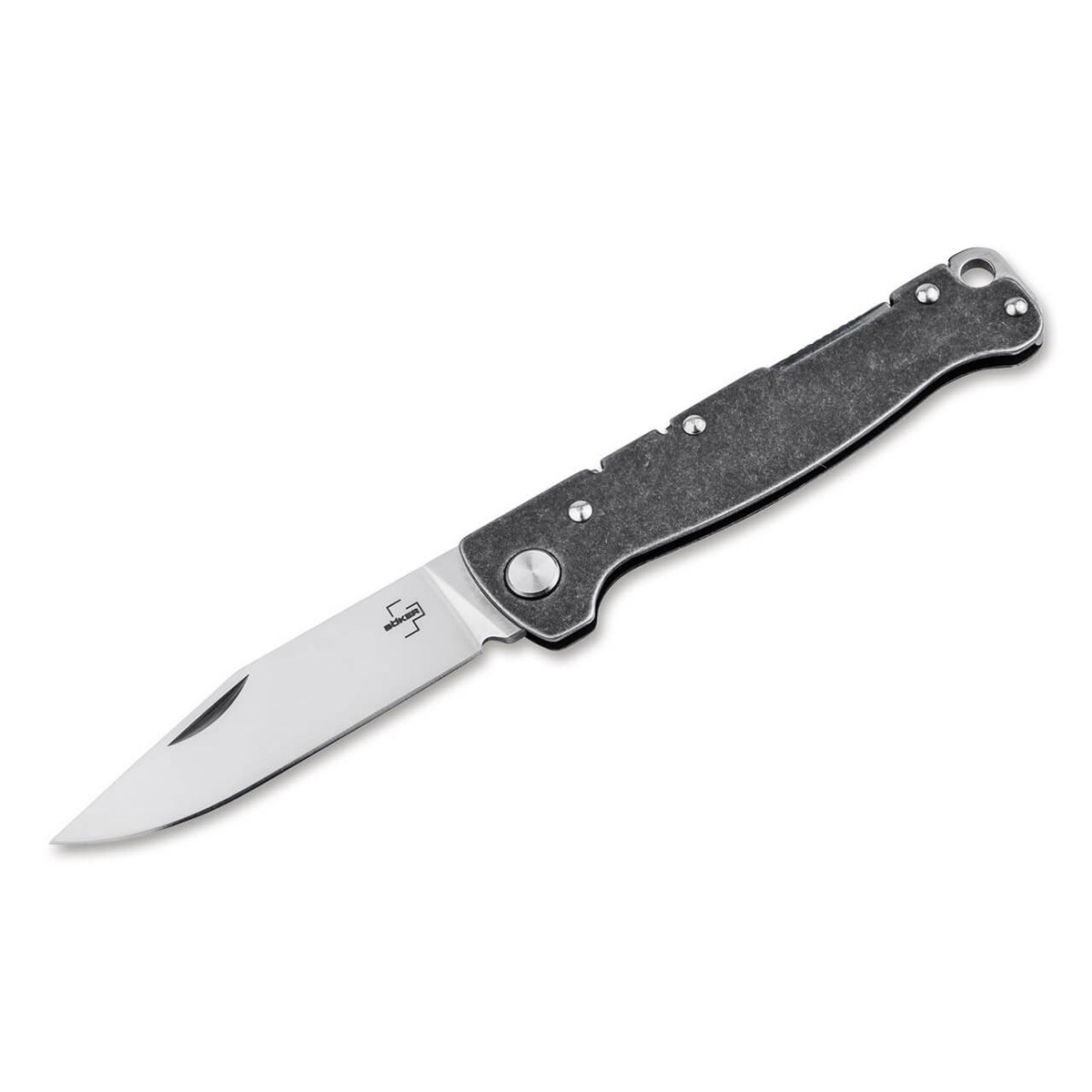 Складной нож Boker Atlas Backlock Clippoint, сталь D2, рукоять сталь