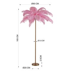 Светильник напольный Feather Palm Pink 165 см