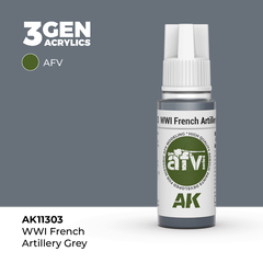 Акриловая краска WWI French Artillery Grey 3GEN AFV, 18мл