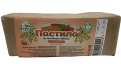 Пастила без сахара из печёных яблок с земляникой 200 г