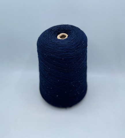 Бобинная пряжа (пр.Италия).art-Merino paillettes 380/100гр, 96% меринос, 4% Пайетки(3мм)(полиэстер), цвет-Синий+синяя пайетка, арт.30660