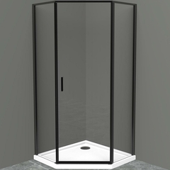 BelBagno Uno-195 UNO-195-P-1-90-C-NERO Душевой уголок, 90x90, цвет: чёрный фото