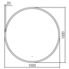 Abber Mond AG6204SCGL-1.0 Зеркало с подсветкой, сенсорный выключатель, диммер, цвет: золото