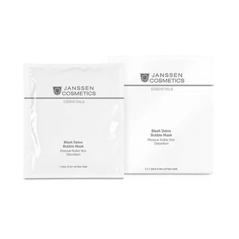 Janssen Express Care Masks: Биоцеллюлозная детокс-маска для глубокого очищения и обновления кожи (Black Detox Bubble Mask)