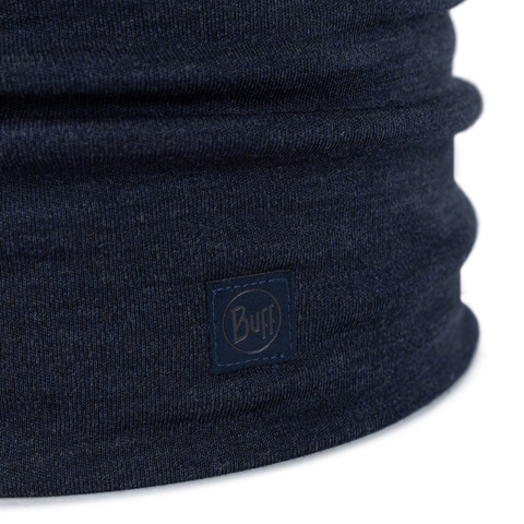 Картинка шарф-труба Buff Wool heavyweight Solid Night Blue - 5