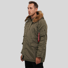 Парка Alpha Industries N-3B Logo Oxford Parka Olive Green (Зеленая)