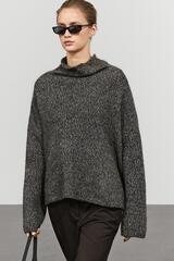Massimo Dutti Джемпер из 100% шерсти мулине, серый