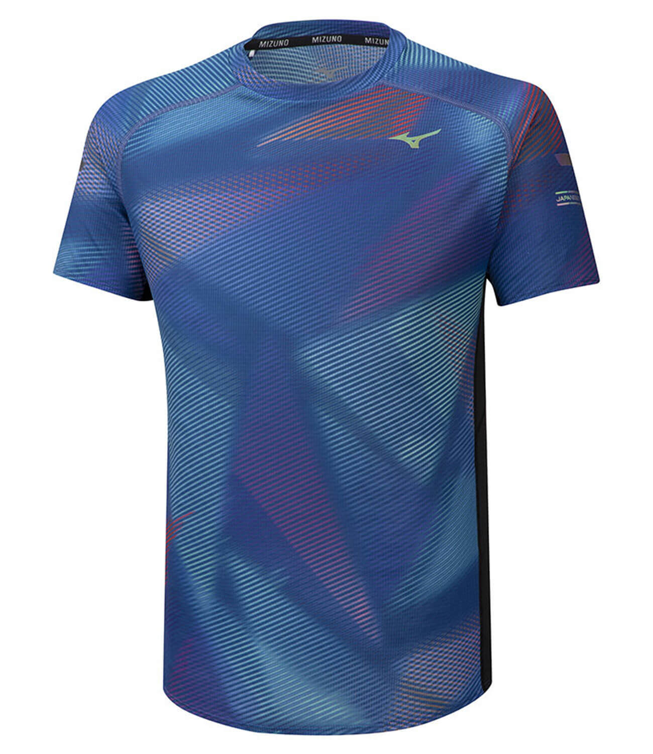 Mizuno Aero Graphic Tee беговая футболка мужская синяя